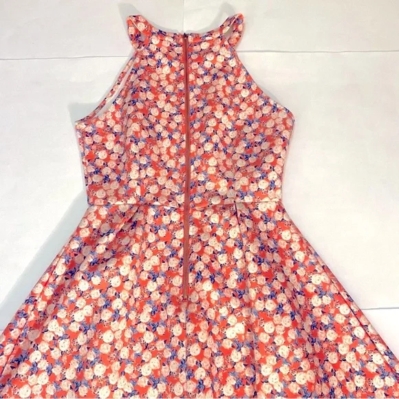 Floral Sleeveless Dress. Pink and Blue - Picture 13 of 17
